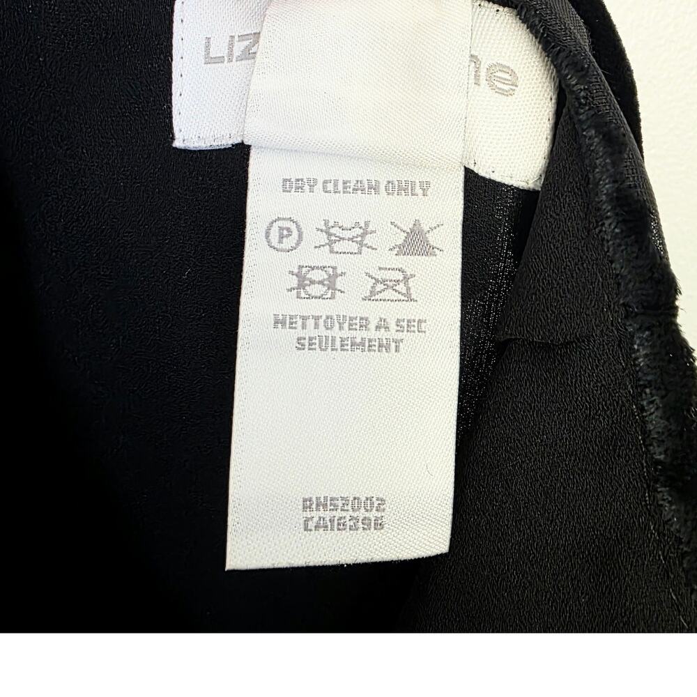 Liz Claiborne Black Velvet Burnout Floral Midi Skirt - Picture 12 of 12